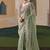 Embroidered pista green fancy fabric party designer saree