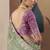 Embroidered pista green fancy fabric party designer saree