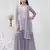 Lavender color embroideried faux geogette salwar suit