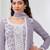 Lavender color embroideried faux geogette salwar suit