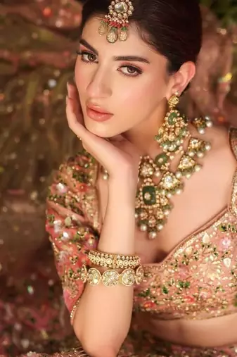 Cream Color Embroidery , Dori & Sequins Work  Slub Silk Lehenga Choli