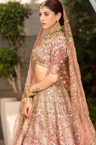 Cream Color Embroidery , Dori & Sequins Work  Slub Silk Lehenga Choli