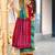 green mulmul cotton printed fancy saree with blouse