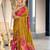 mustard soft cotton printed fancy saree with blouse