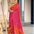 pink soft cotton printed fancy saree with blouse