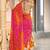 pink soft cotton printed fancy saree with blouse