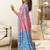 pink mulmul cotton printed fancy saree with blouse