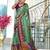 green mulmul cotton printed fancy saree with blouse