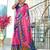 pink mulmul cotton printed fancy saree with blouse