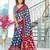 grey soft cotton printed fancy saree with blouse
