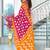 pink soft cotton printed fancy saree with blouse