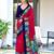 maroon soft cotton printed fancy saree with blouse