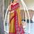 mustard soft cotton printed fancy saree with blouse
