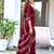 maroon soft cotton printed fancy saree with blouse
