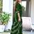 dark green soft cotton printed fancy saree with blouse