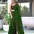 green soft cotton printed fancy saree with blouse