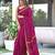 Pink soft cotton printed fancy saree with blouse