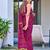 Pink soft cotton printed fancy saree with blouse