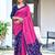pink soft cotton printed fancy saree with blouse