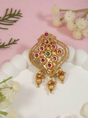 Gold plated traditional design saree pin/dress pins for women  1