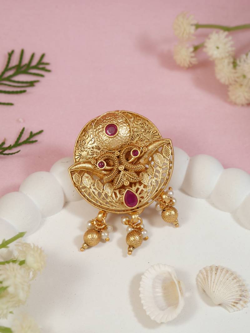 Gold plated traditional saree pin/dress pins for women 