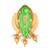 Gold plated traditional design with pearl saree pin/dress pins for women 