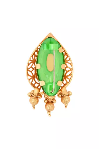 Gold plated traditional design with pearl saree pin/dress pins for women 