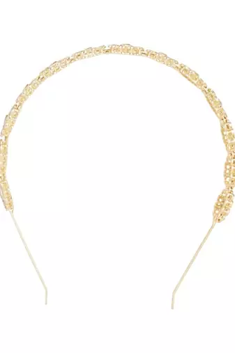 Rajasthani gold plated floral design kundan & pearl sheeshphool/mathapatti/hairband for women