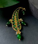 Gold plated kundan safa kalangi brooch for groom/men/dulha pagadi