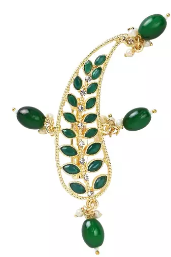 Gold plated kundan safa kalangi brooch for groom/men/dulha pagadi 