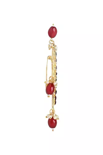 Gold plated kundan safa kalangi brooch for groom/men/dulha pagadi 