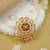 Gold plated traditional floral juda pin/hair brooch/jadai billa with stones and pearl