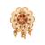 Gold plated traditional floral juda pin/hair brooch/jadai billa with stones and pearl