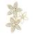 Gold plated floral brooch pins coat dress gown shawl wedding bridal brooch accessories for women & girls 
