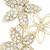 Gold plated floral brooch pins coat dress gown shawl wedding bridal brooch accessories for women & girls 