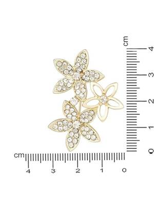 Gold plated floral brooch pins coat dress gown shawl wedding bridal brooch accessories for women & girls  5