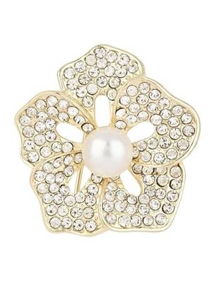Gold plated stylish traditional brooch/lapel pin for women  2