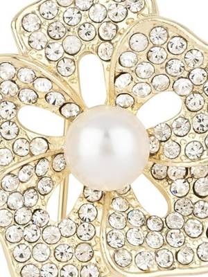 Gold plated stylish traditional brooch/lapel pin for women  3