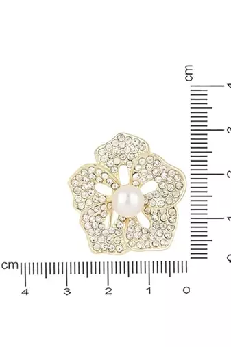 Gold plated stylish traditional brooch/lapel pin for women 