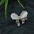 Gold plated stylish traditional brooch/lapel pin for women 
