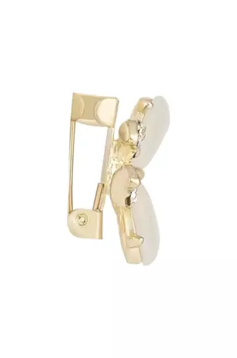 Gold plated stylish traditional brooch/lapel pin for women 