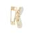 Gold plated stylish traditional brooch/lapel pin for women 