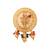 Round gold plated traditional juda pin/hair brooch/jadai billa with leaf pattern and beads