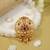 Traditional peacock design gold plated juda pin/hair brooch/jadai billa with stones and pearl for women 
