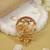 Tree motif juda pin/hair brooch/jadai billa in gold plated traditional with accents and dangling pearls for women 