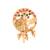 Tree motif juda pin/hair brooch/jadai billa in gold plated traditional with accents and dangling pearls for women 