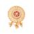 Antique round juda pin/hair brooch/jadai billa with stones, pearls and filigree craftwork for women 
