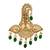 Gold plated traditional stone pearl drop safa kalangi brooch for groom/men/dulha pagadi