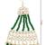 Gold plated mughal beautiful long pearl kundan jhumar passa/jhoomar maang tikka for women 