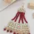 Gold plated mughal beautiful long pearl kundan jhumar passa/jhoomar maang tikka head accessory for women 